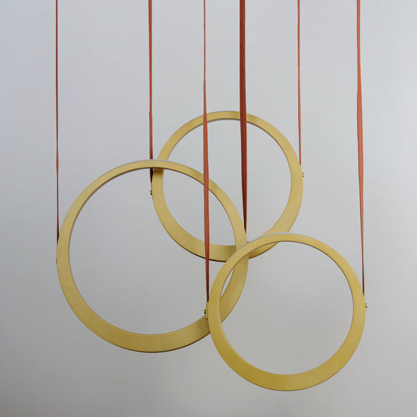 Tether 3 Light Pendant Brass