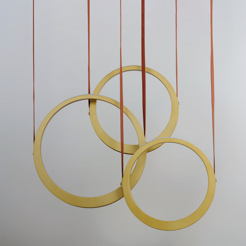 Tether 3 Light Pendant Brass
