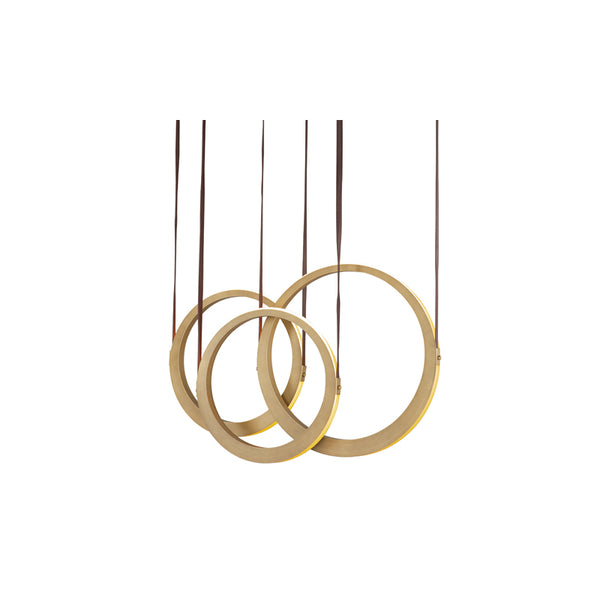 Tether 3 Light Pendant Brass