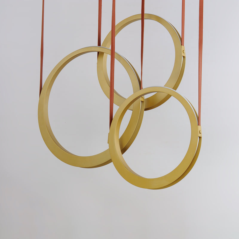 Tether 3 Light Pendant Brass