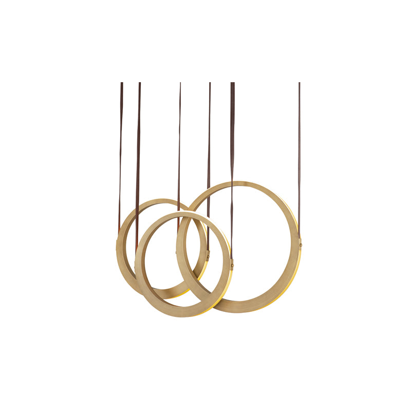 Tether 3 Light Pendant Brass