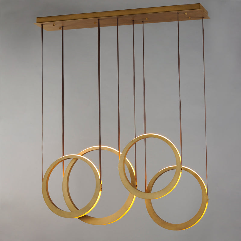 Tether 4 Light Pendant Brass