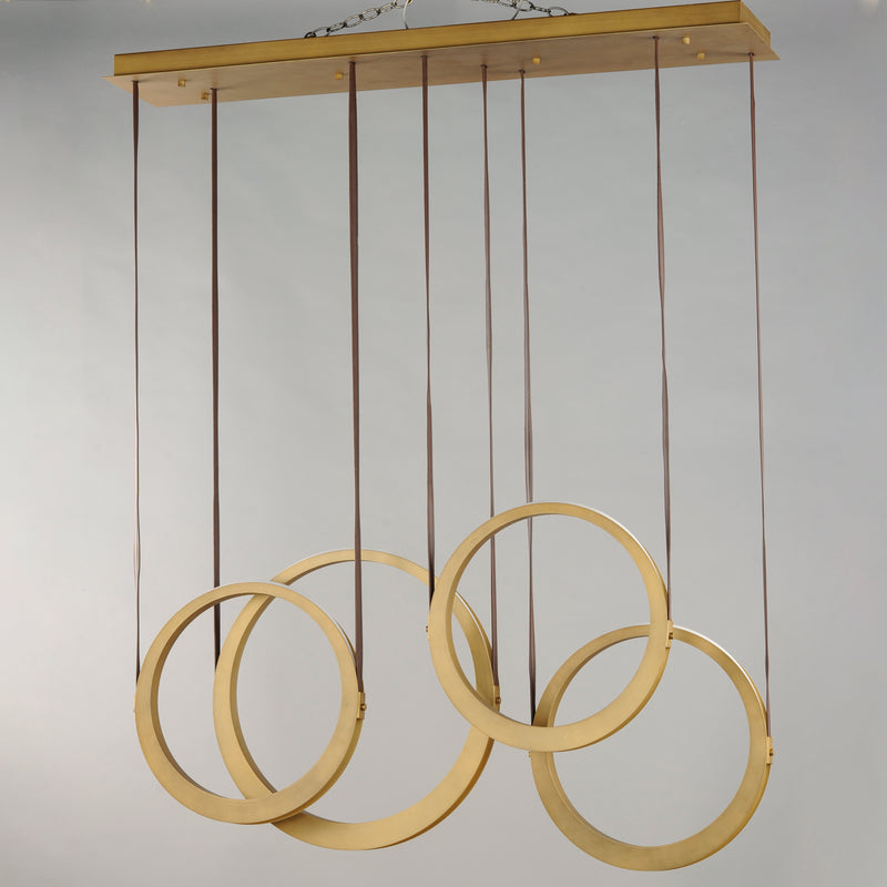 Tether 4 Light Pendant Brass