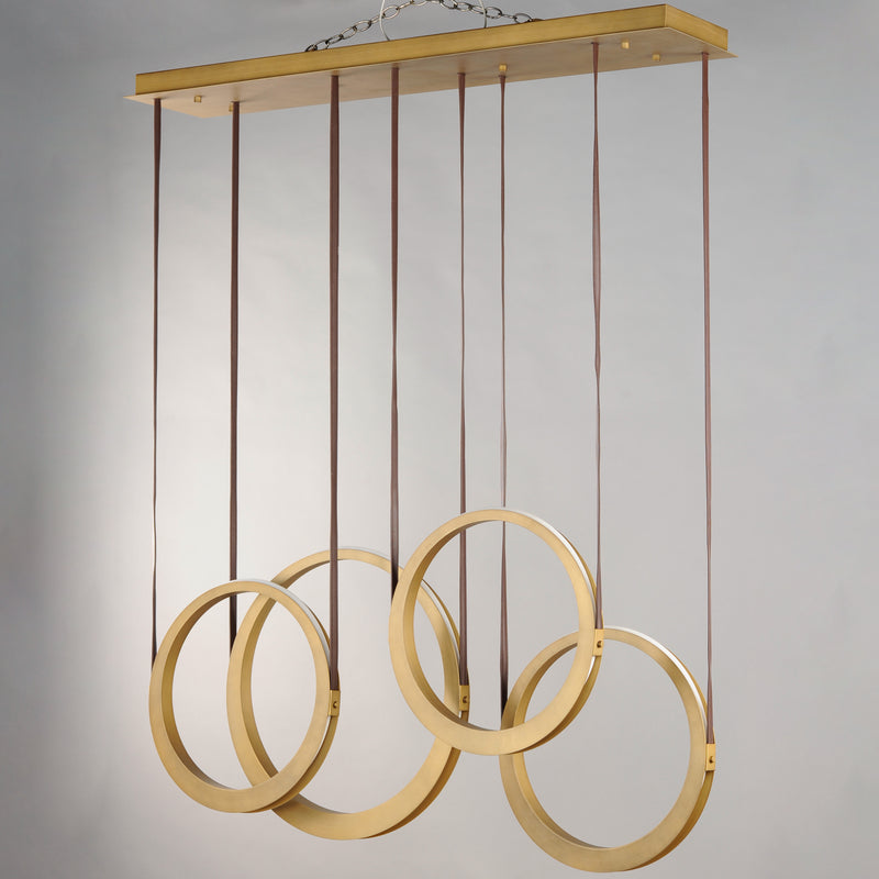 Tether 4 Light Pendant Brass