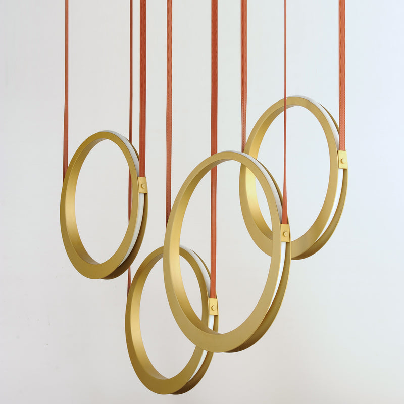 Tether 4 Light Pendant Brass