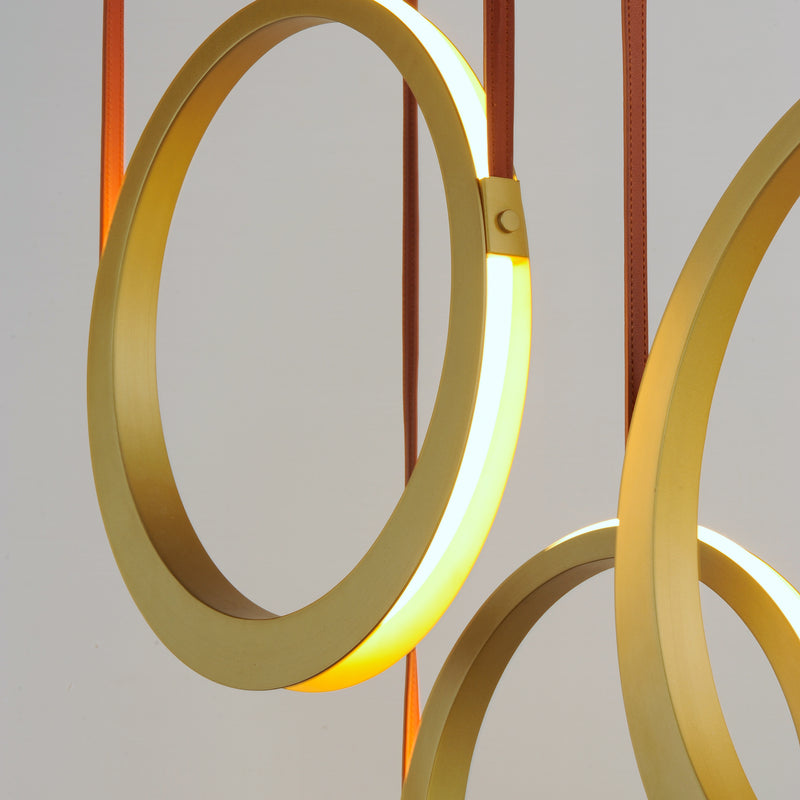 Tether 4 Light Pendant Brass