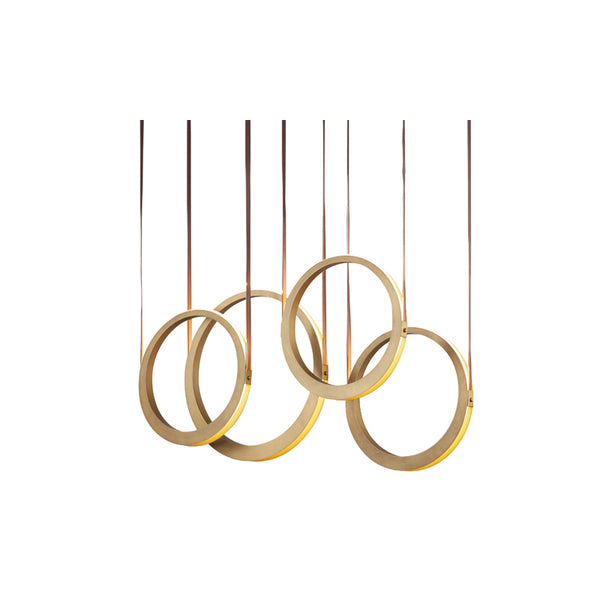 Tether 4 Light Pendant Brass
