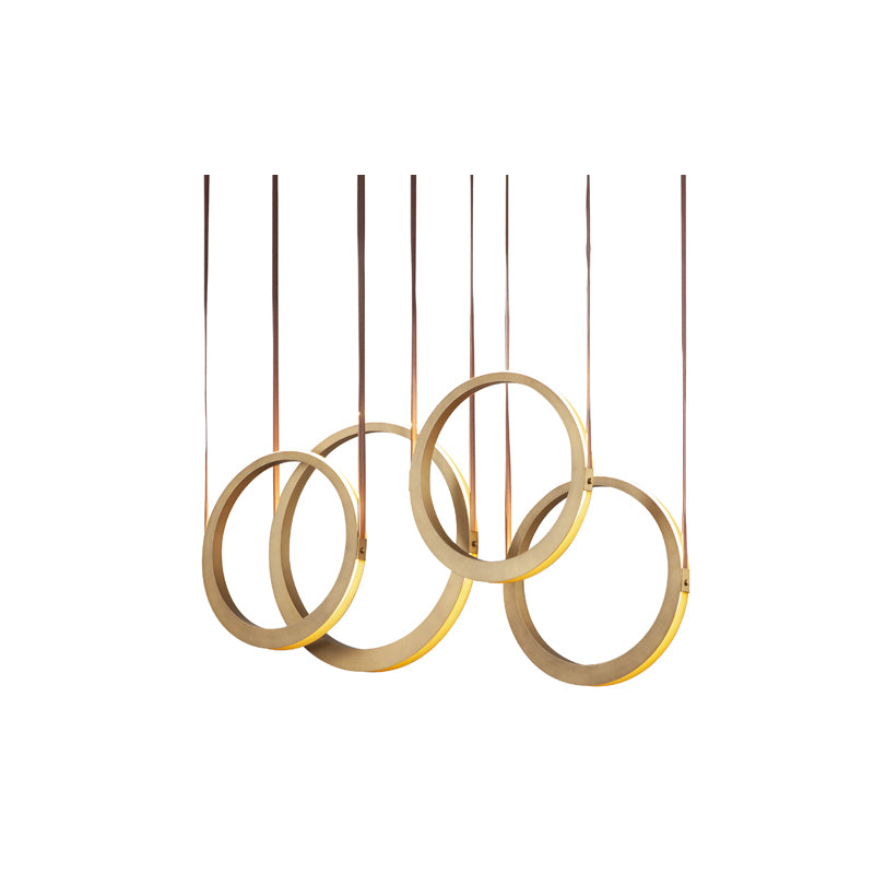 Tether 4 Light Pendant Brass