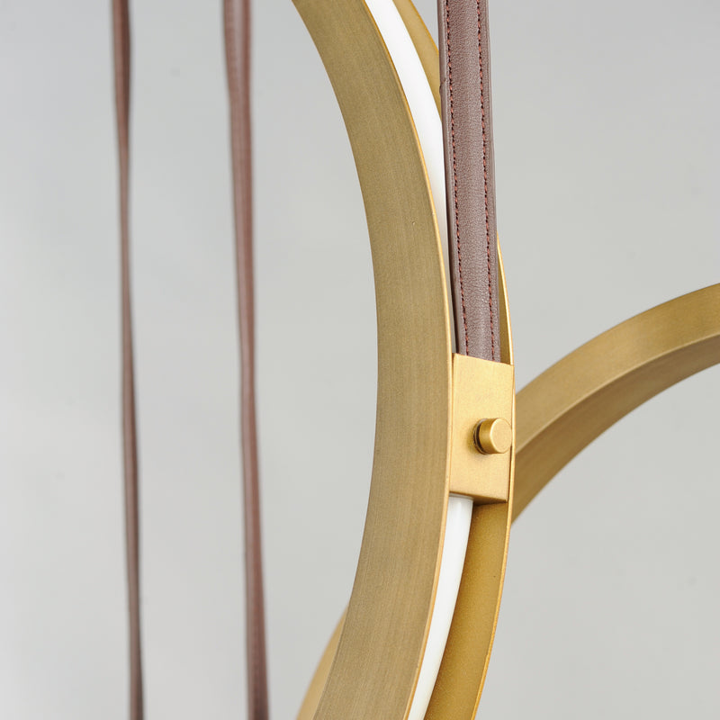 Tether 5 Light Pendant Brass