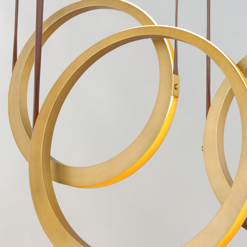 Tether 5 Light Pendant Brass