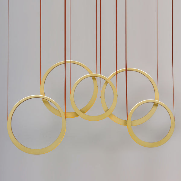 Tether 5 Light Pendant Brass