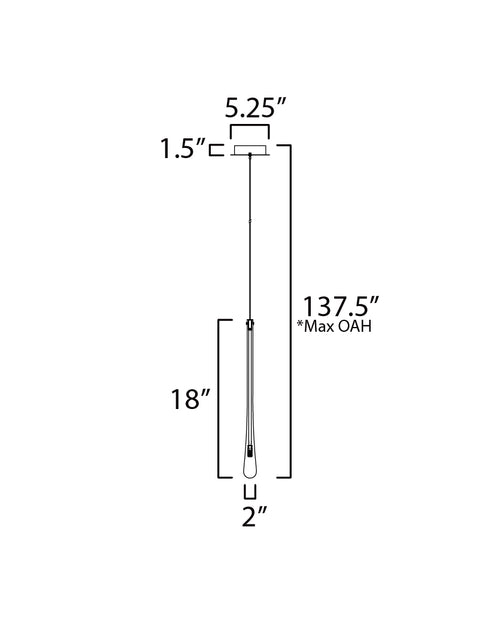 Stillo Led Pendant Gold