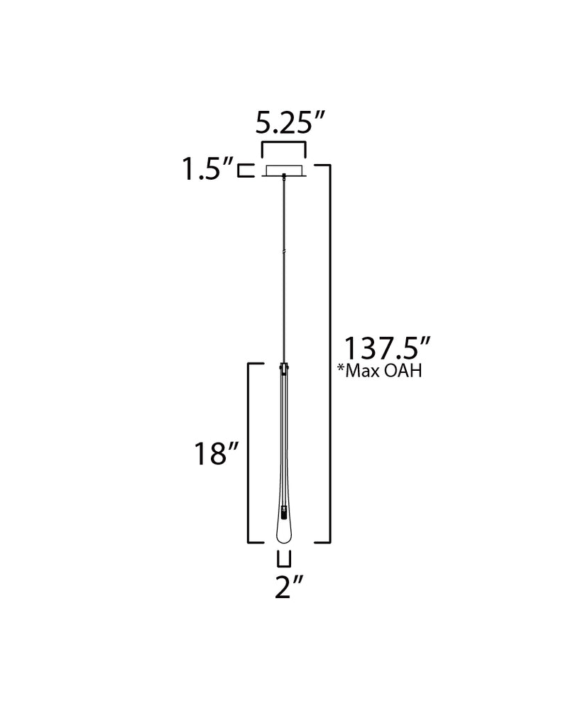 Stillo Led Pendant Gold