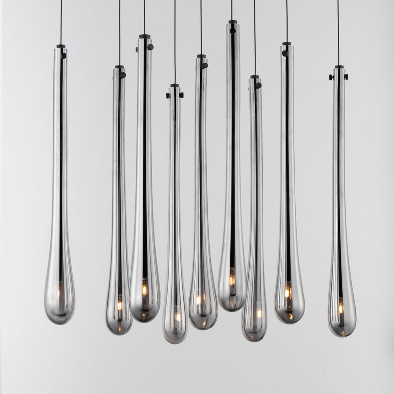 Stillo 9 Light Pendant Black