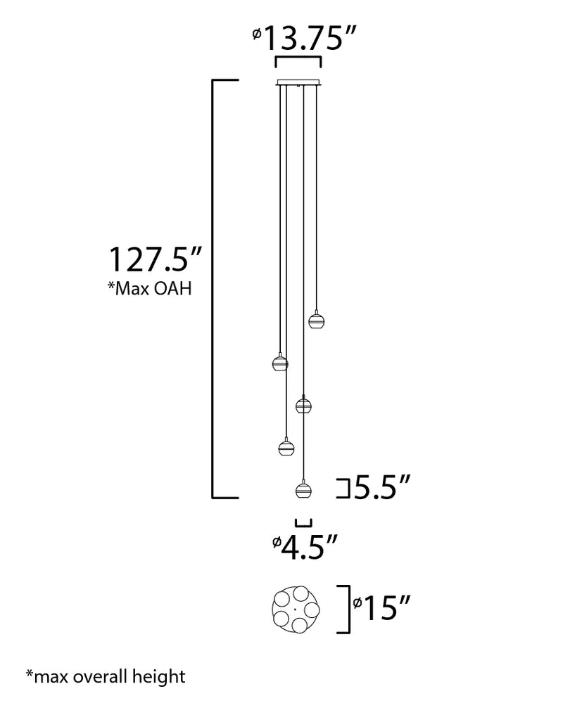Swank 5 Light Brass