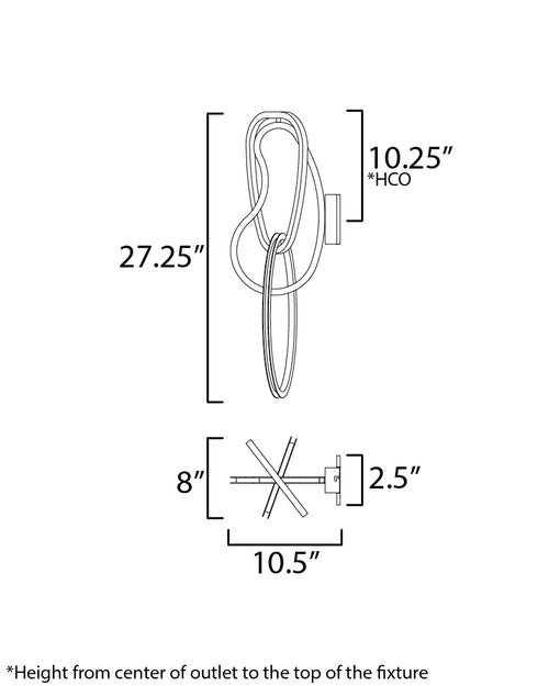 Unity Wall Sconce Black Chrome