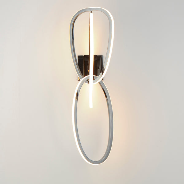 Unity Wall Sconce Black Chrome