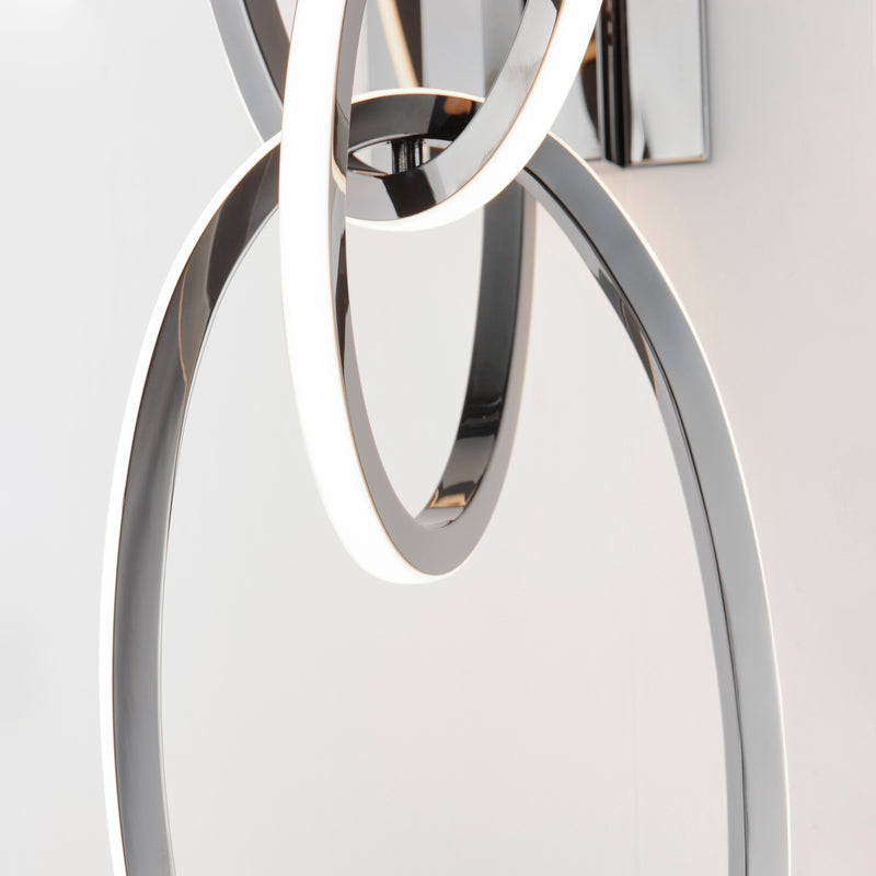 Unity Wall Sconce Black Chrome