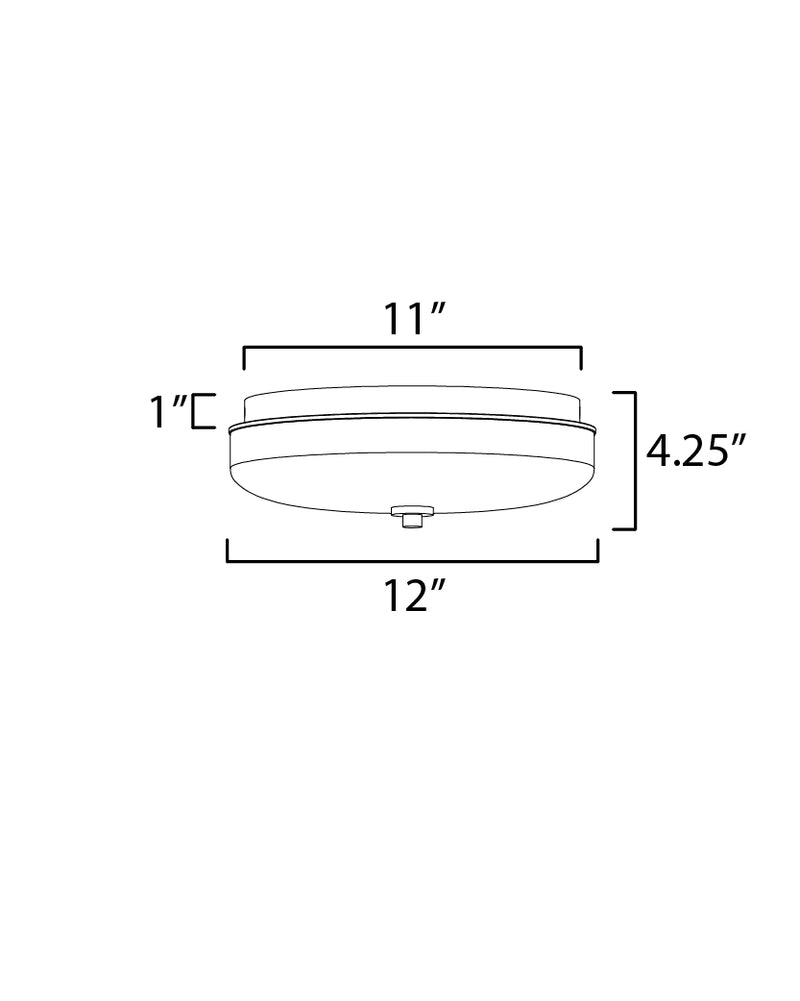 Voto Led Flush Mount Gunmetal