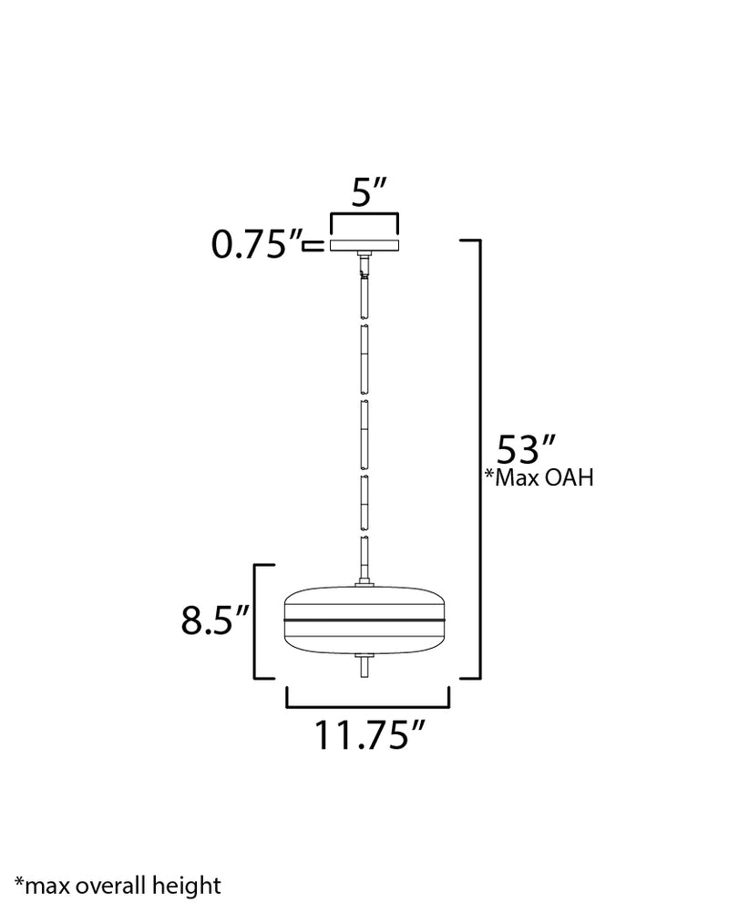 Voto Gunmetal Led Pendant