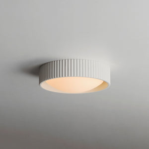 White Souffle Led Flush Mount S