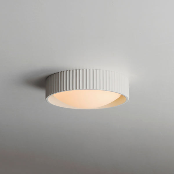 White Souffle Led Flush Mount S