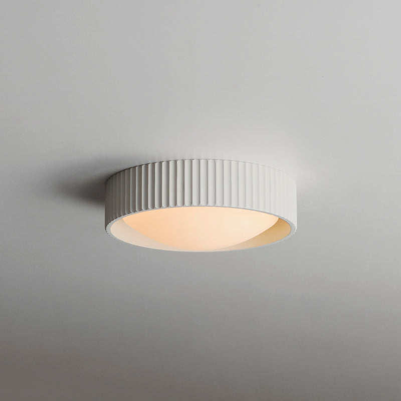 White Souffle Led Flush Mount S
