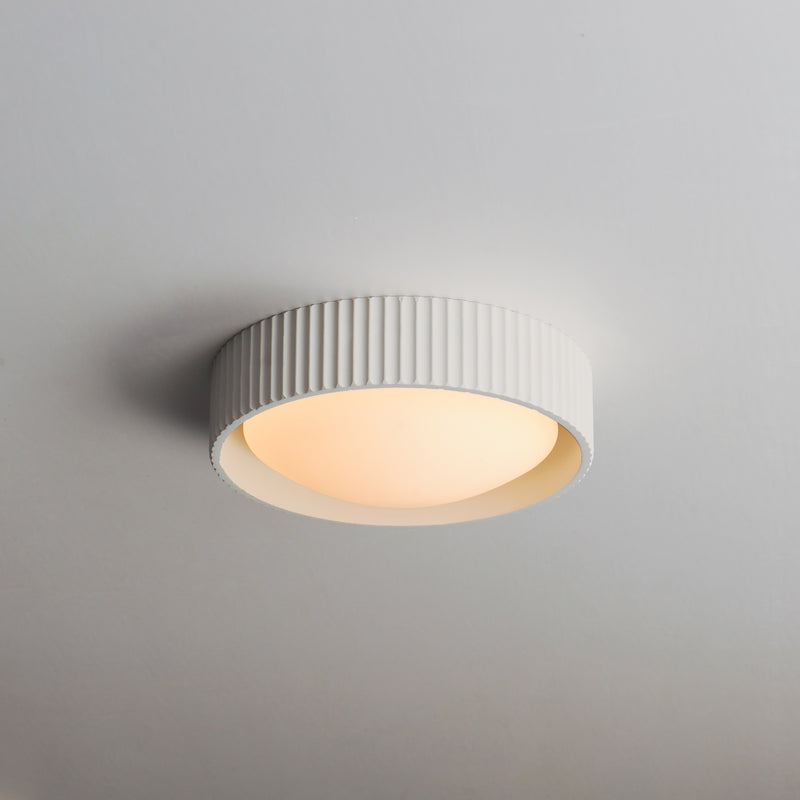White Souffle Led Flush Mount S