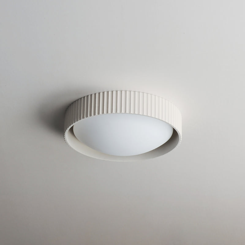 White Souffle Led Flush Mount S