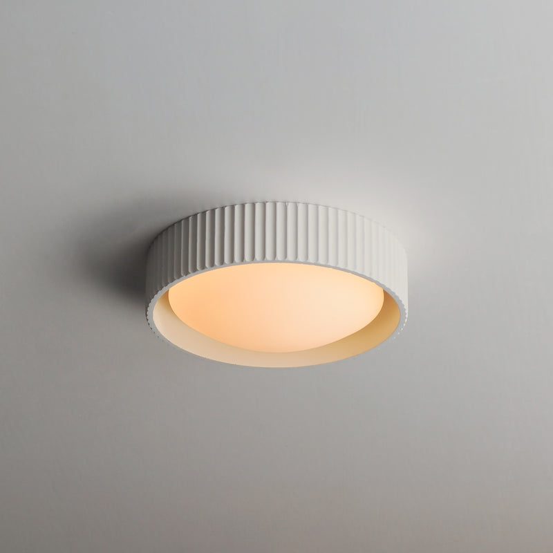 White Souffle Led Flush Mount S