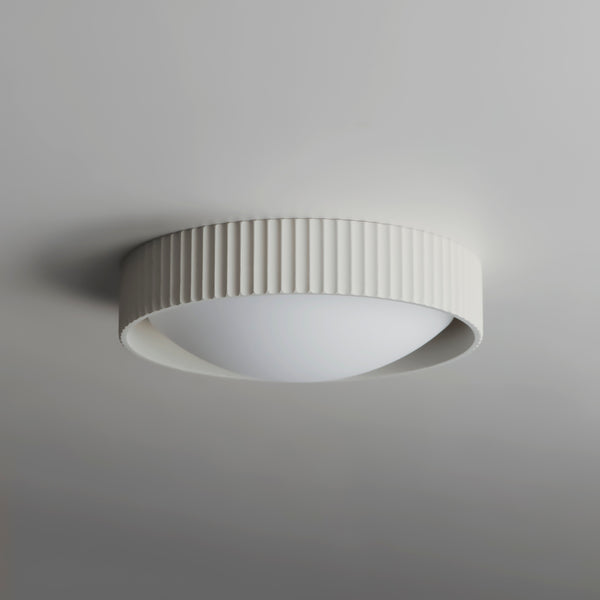 White Souffle Led Flush Mount M