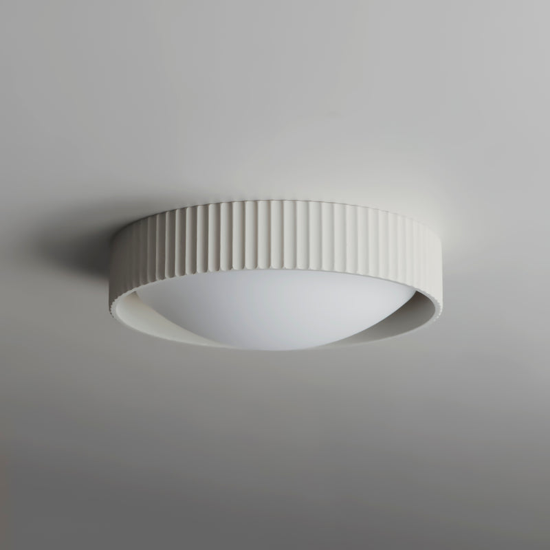 White Souffle Led Flush Mount M