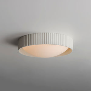 White Souffle Led Flush Mount M