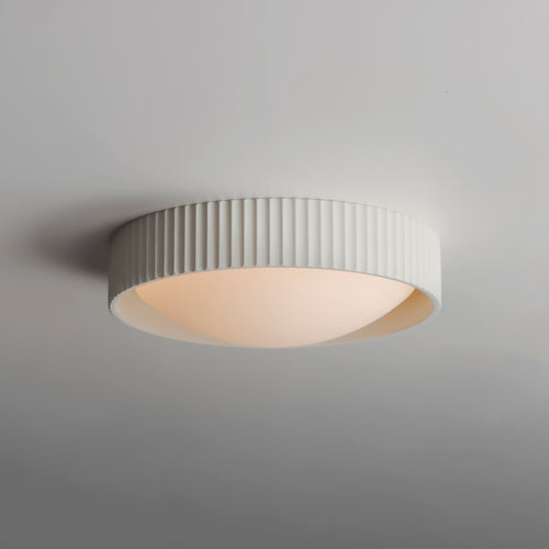 White Souffle Led Flush Mount M