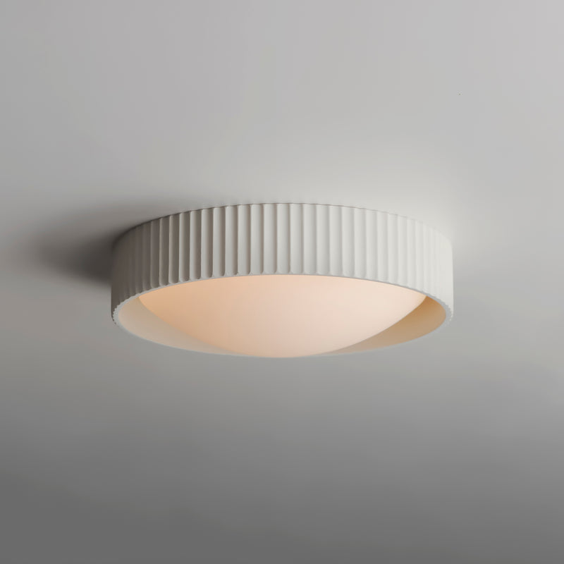 White Souffle Led Flush Mount M