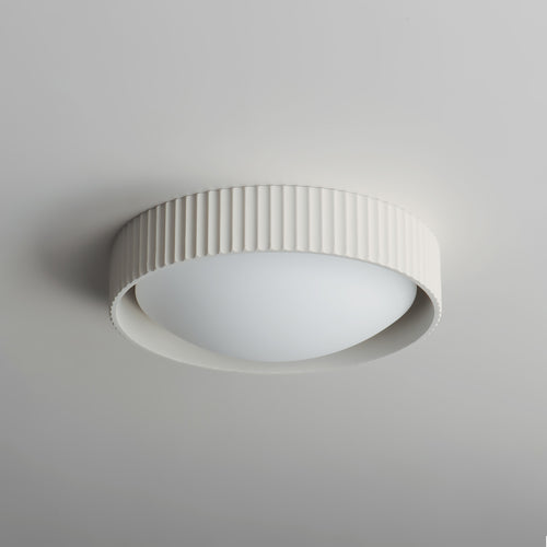 White Souffle Led Flush Mount M
