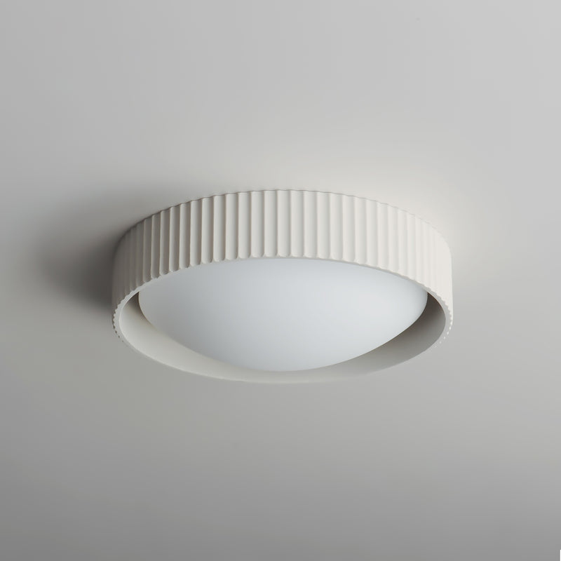 White Souffle Led Flush Mount M