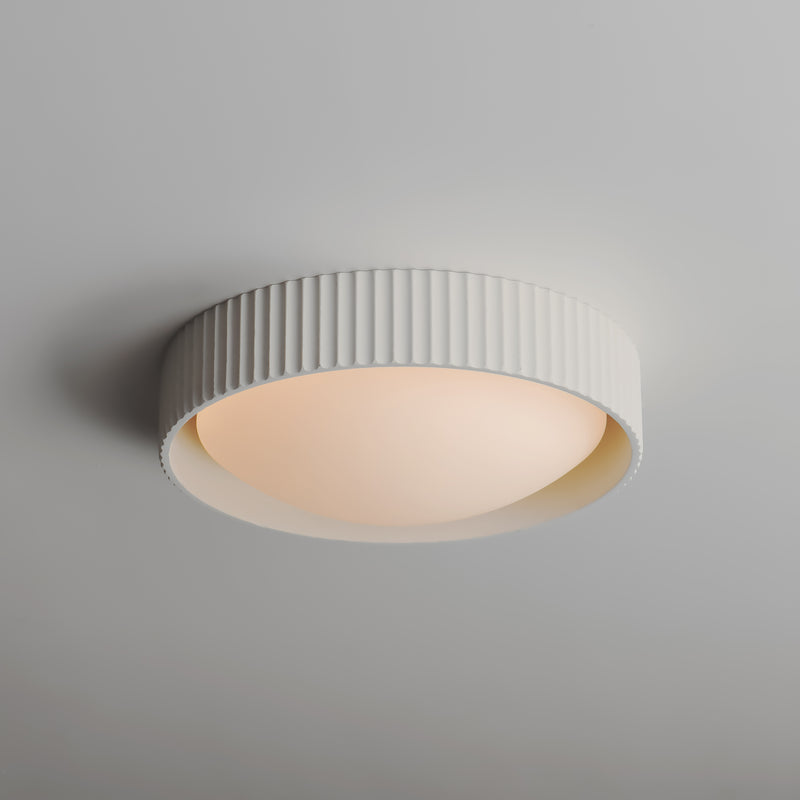 White Souffle Led Flush Mount M