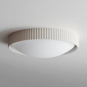 White Souffle Led Flush Mount L