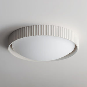 White Souffle Led Flush Mount L