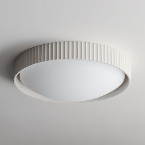 White Souffle Led Flush Mount L