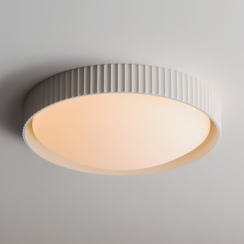 White Souffle Led Flush Mount L