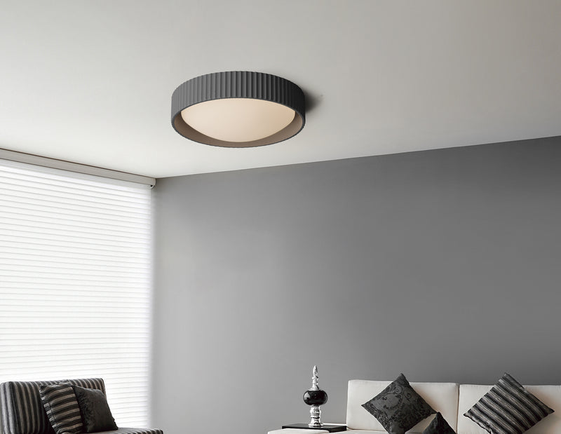 Gray Souffle Led Flush Mount L
