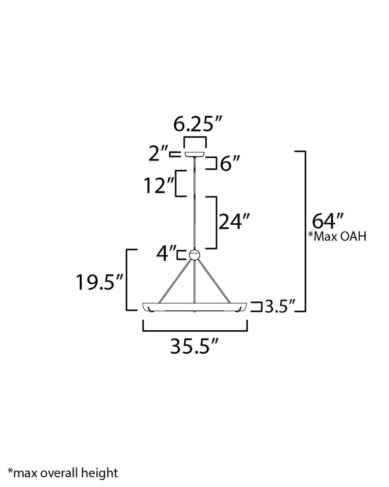 Geist Led Pendant Black S