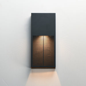 Grate Outdoor Wall Sconce Black S