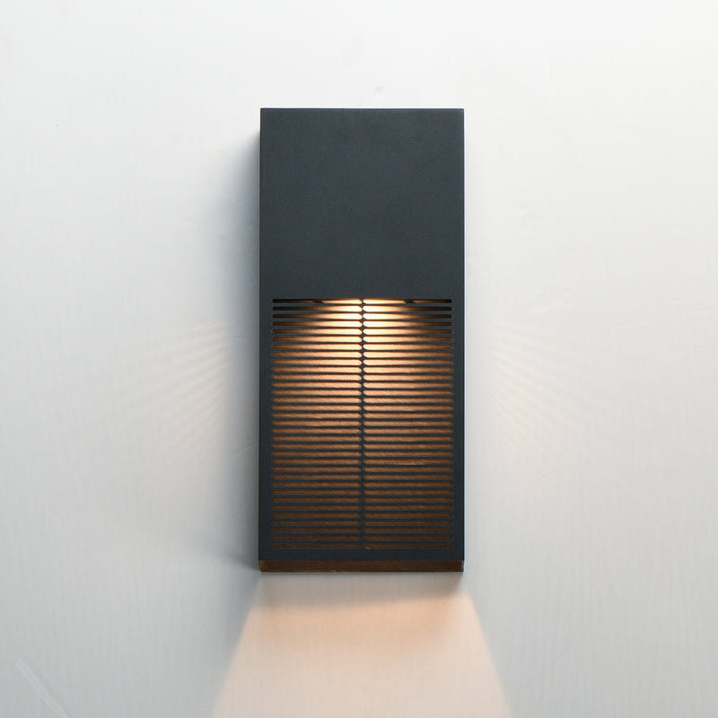 Grate Outdoor Wall Sconce Black S
