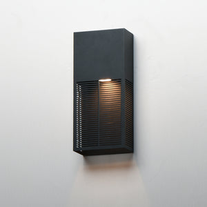 Grate Outdoor Wall Sconce Black S