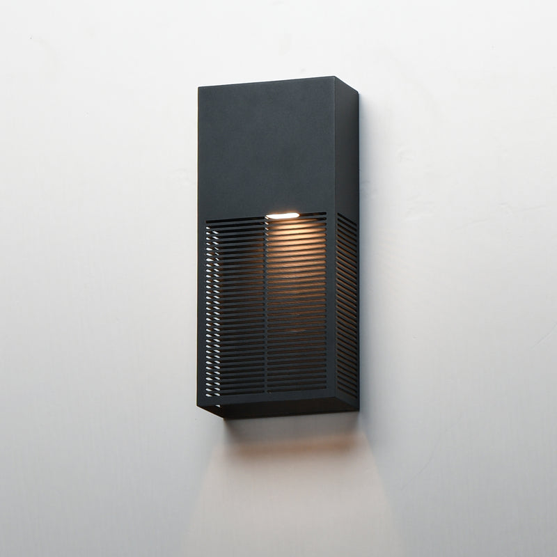 Grate Outdoor Wall Sconce Black S