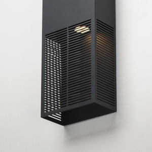 Grate Outdoor Wall Sconce Black S