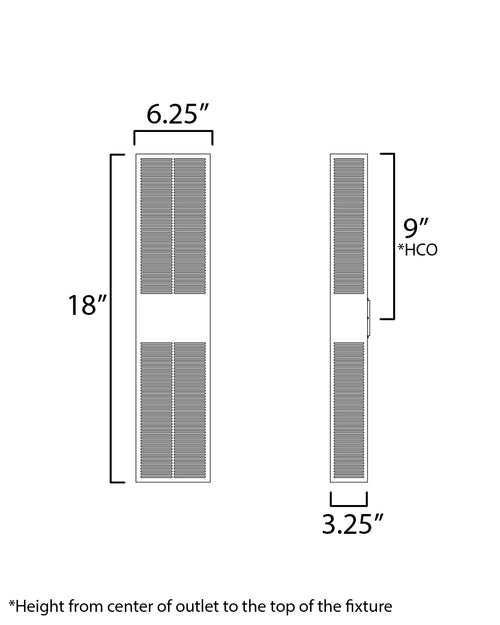 Grate Outdoor Wall Sconce Black M
